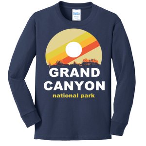 Grand Canyon National Park Retro Logo Kids Long Sleeve Shirt