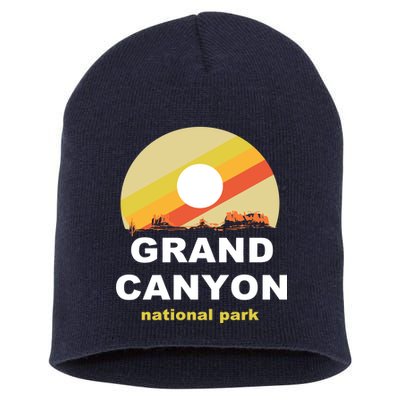 Grand Canyon National Park Retro Logo Short Acrylic Beanie