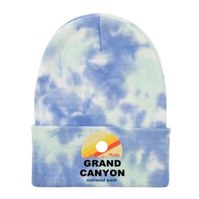 Grand Canyon National Park Retro Logo Tie Dye 12in Knit Beanie