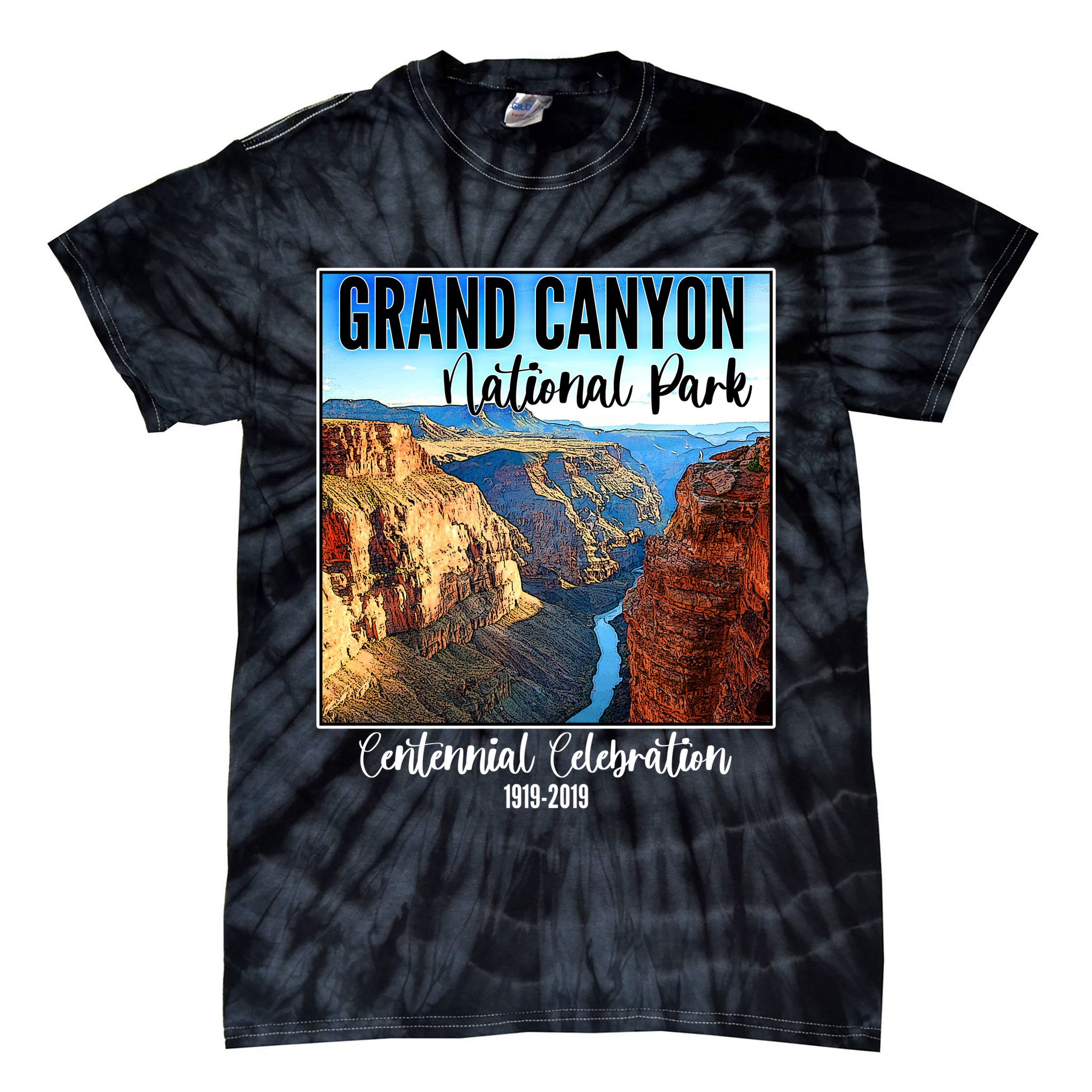 Grand Canyon National Parks Centennial Celebration Tie-Dye T-Shirt