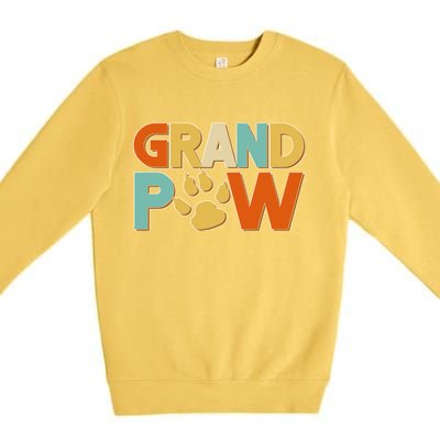 Grand Paw Funny Dog Grandpa Premium Crewneck Sweatshirt