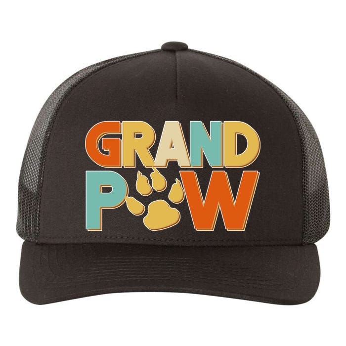 Grand Paw Funny Dog Grandpa Yupoong Adult 5-Panel Trucker Hat