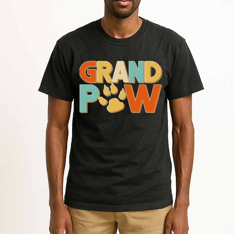 Grand Paw Funny Dog Grandpa Tall T-Shirt