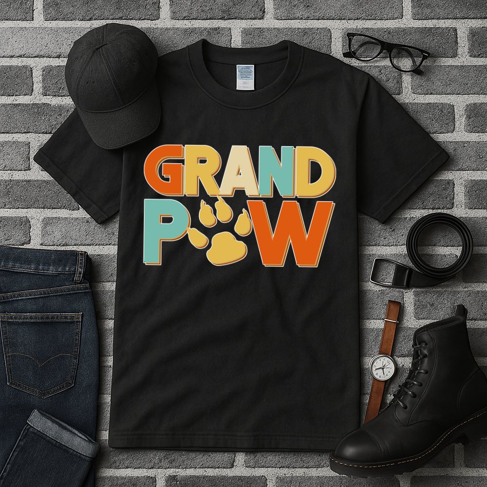 Grand Paw Funny Dog Grandpa Tall T-Shirt