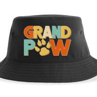 Grand Paw Funny Dog Grandpa Sustainable Bucket Hat