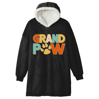 Grand Paw Funny Dog Grandpa Hooded Wearable Blanket