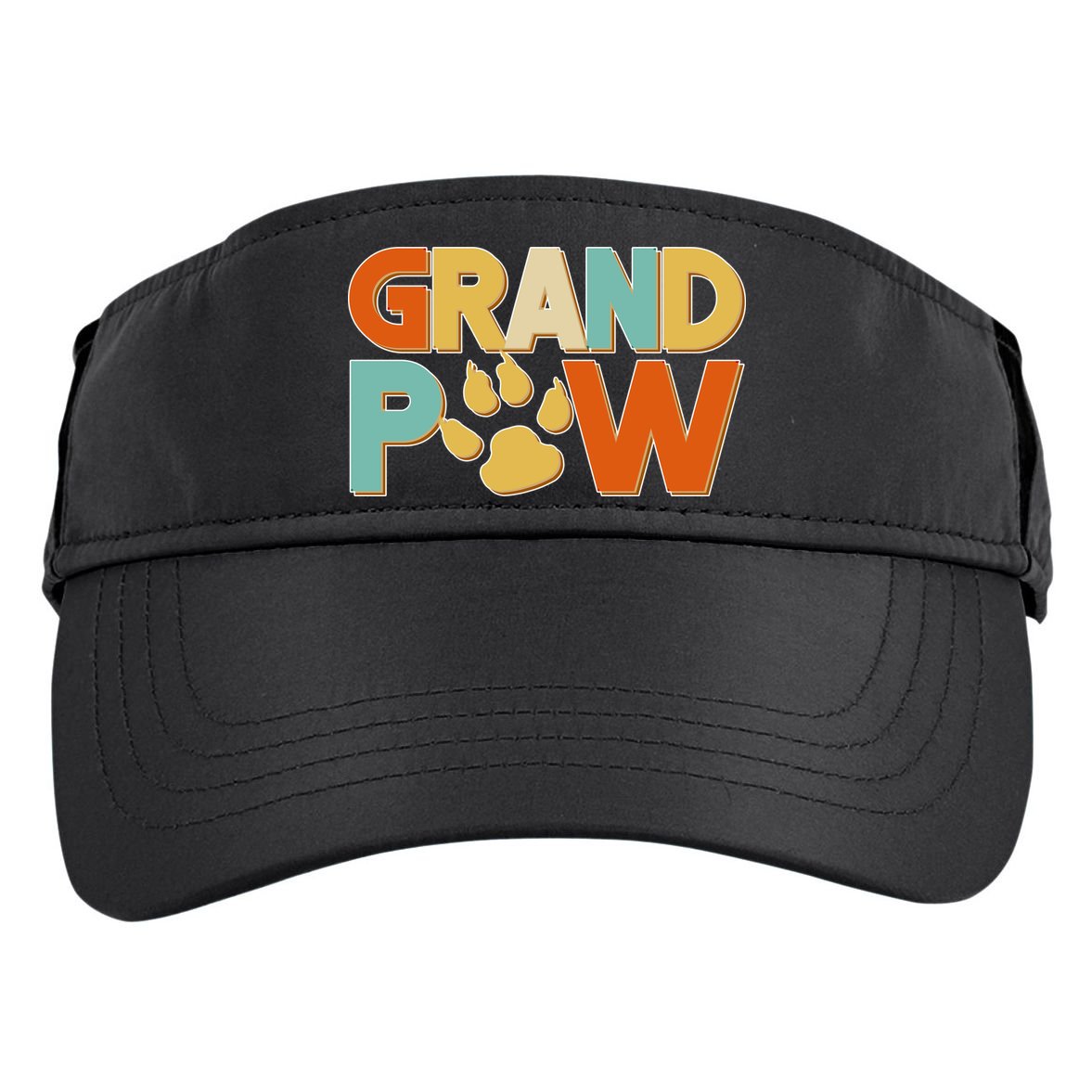 Grand Paw Funny Dog Grandpa Adult Drive Performance Visor