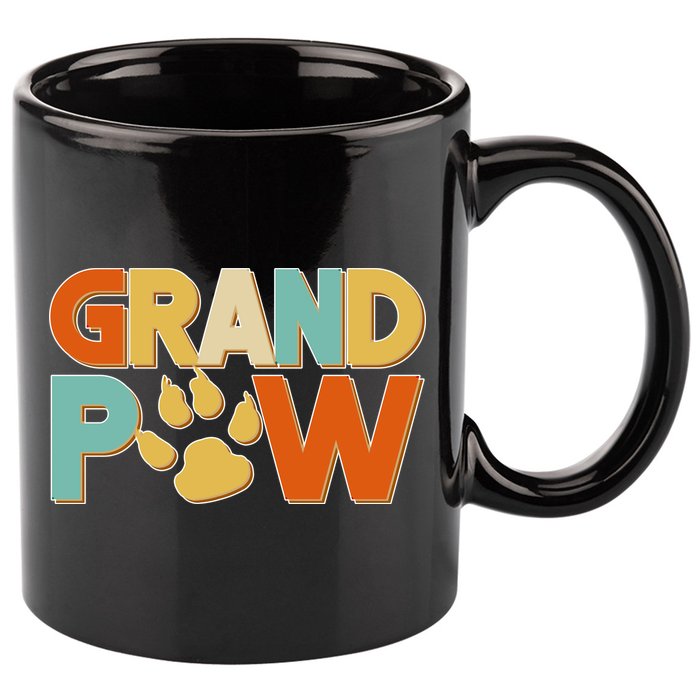 Grand Paw Funny Dog Grandpa 11oz C Handle Ceramic Mug