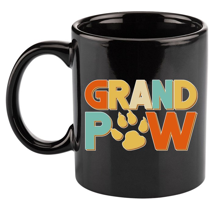 Grand Paw Funny Dog Grandpa 11oz C Handle Ceramic Mug