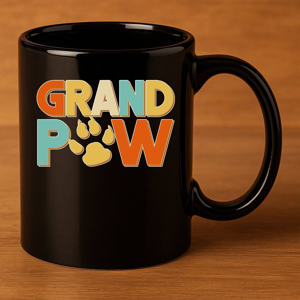 Grand Paw Funny Dog Grandpa 11oz C Handle Ceramic Mug