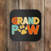 Grand Paw Funny Dog Grandpa Coaster