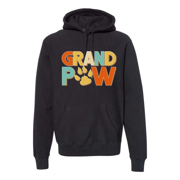 Grand Paw Funny Dog Grandpa Premium Hoodie