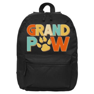 Grand Paw Funny Dog Grandpa 16 in Basic Backpack