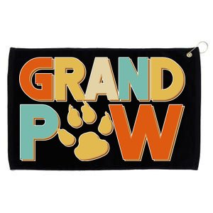 Grand Paw Funny Dog Grandpa Grommeted Golf Towel