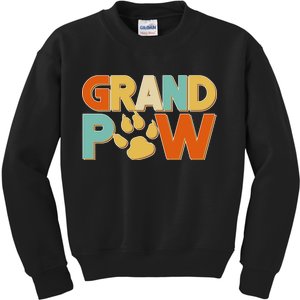 Grand Paw Funny Dog Grandpa Kids Sweatshirt