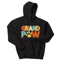 Grand Paw Funny Dog Grandpa Kids Hoodie