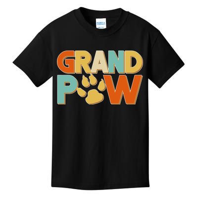 Grand Paw Funny Dog Grandpa Kids T-Shirt