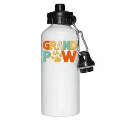 Grand Paw Funny Dog Grandpa Aluminum Water Bottle