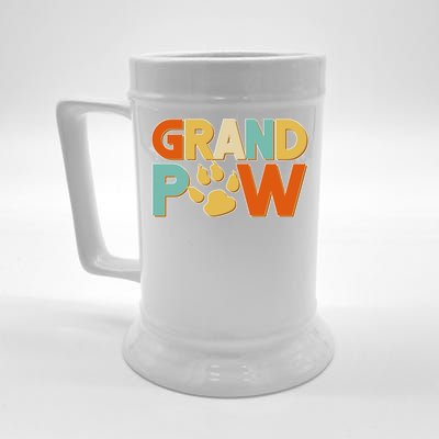 Grand Paw Funny Dog Grandpa Beer Stein