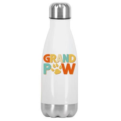 Grand Paw Funny Dog Grandpa Stainless Steel Insulated Water Bottle