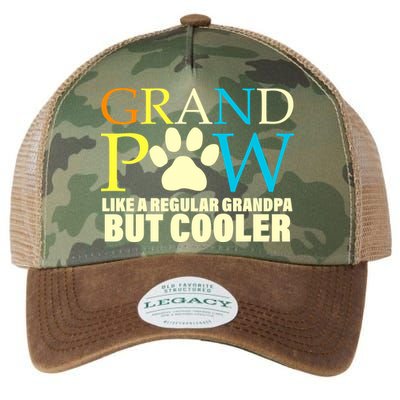 Grand Paw Like A Regular Grandpa But Cooler Legacy Tie Dye Trucker Hat