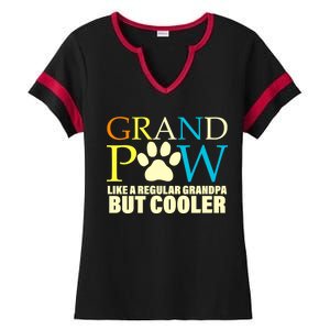 Grand Paw Like A Regular Grandpa But Cooler Ladies Halftime Notch Neck Tee