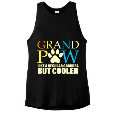 Grand Paw Like A Regular Grandpa But Cooler Ladies PosiCharge Tri-Blend Wicking Tank