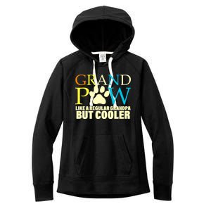 Grand Paw Like A Regular Grandpa But Cooler Women's Fleece Hoodie