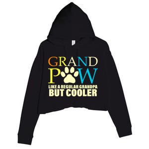 Grand Paw Like A Regular Grandpa But Cooler Crop Fleece Hoodie