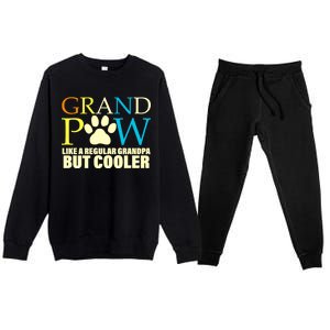 Grand Paw Like A Regular Grandpa But Cooler Premium Crewneck Sweatsuit Set