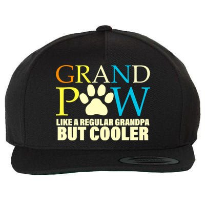 Grand Paw Like A Regular Grandpa But Cooler Wool Snapback Cap