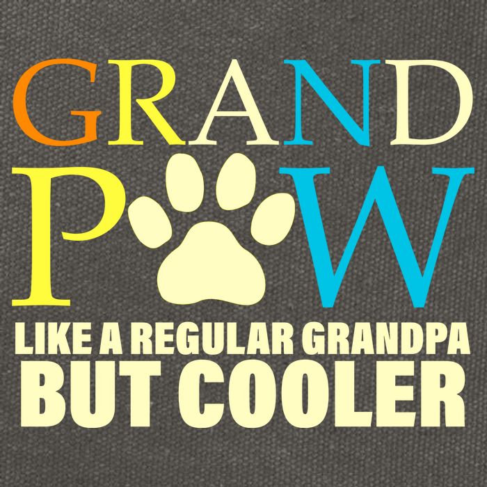 Grand Paw Like A Regular Grandpa But Cooler Cotton Canvas Backpack