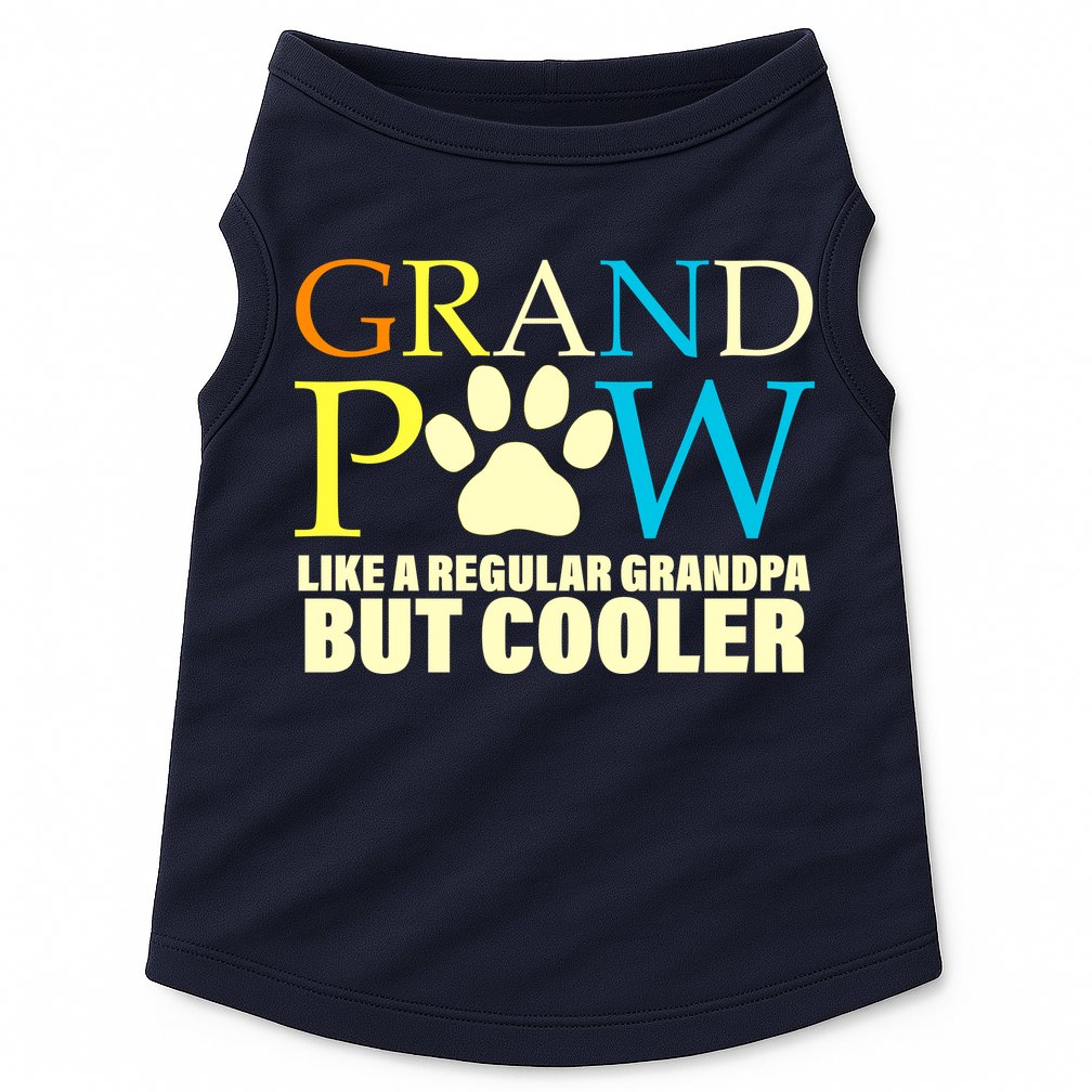 Grand Paw Like A Regular Grandpa But Cooler Doggie Tank