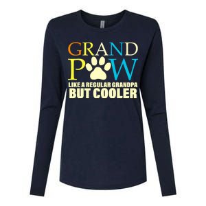 Grand Paw Like A Regular Grandpa But Cooler Womens Cotton Relaxed Long Sleeve T-Shirt