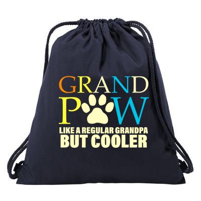 Grand Paw Like A Regular Grandpa But Cooler Drawstring Bag