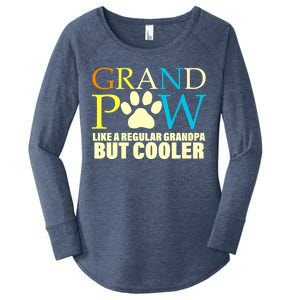 Grand Paw Like A Regular Grandpa But Cooler Women's Perfect Tri Tunic Long Sleeve Shirt