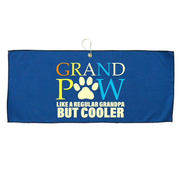 Grand Paw Like A Regular Grandpa But Cooler Large Microfiber Waffle Golf Towel