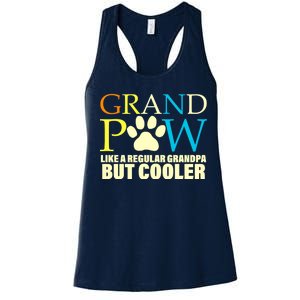 Grand Paw Like A Regular Grandpa But Cooler Women's Racerback Tank