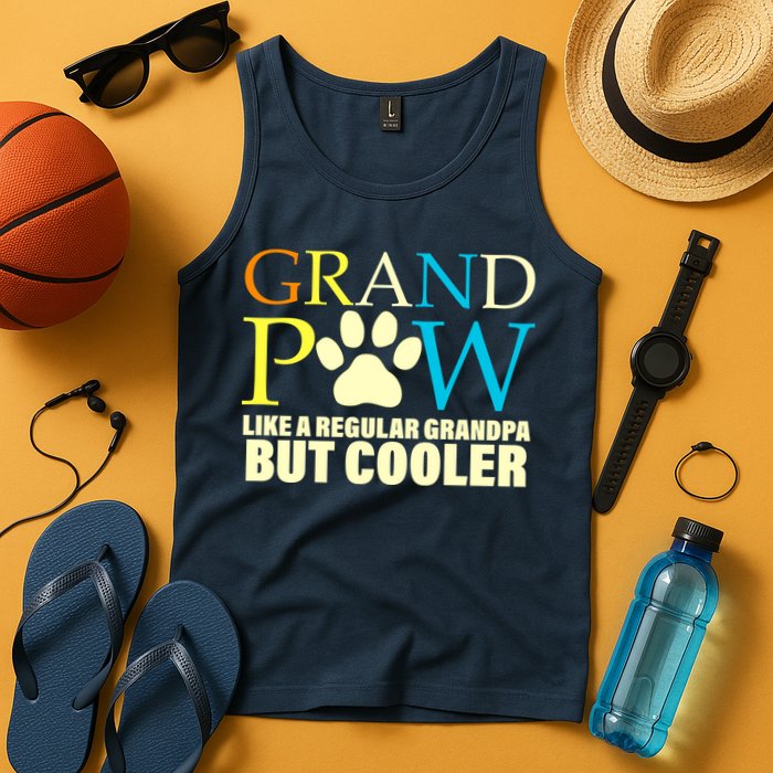 Grand Paw Like A Regular Grandpa But Cooler Tank Top