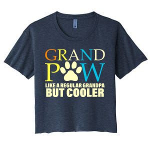 Grand Paw Like A Regular Grandpa But Cooler Women's Crop Top Tee