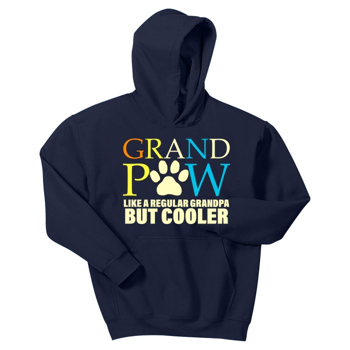 Grand Paw Like A Regular Grandpa But Cooler Kids Hoodie