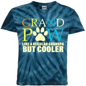 Grand Paw Like A Regular Grandpa But Cooler Kids Tie-Dye T-Shirt