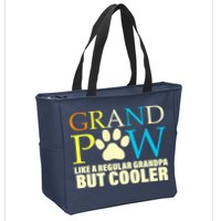 Grand Paw Like A Regular Grandpa But Cooler Zip Tote Bag