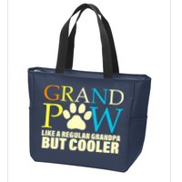 Grand Paw Like A Regular Grandpa But Cooler Zip Tote Bag