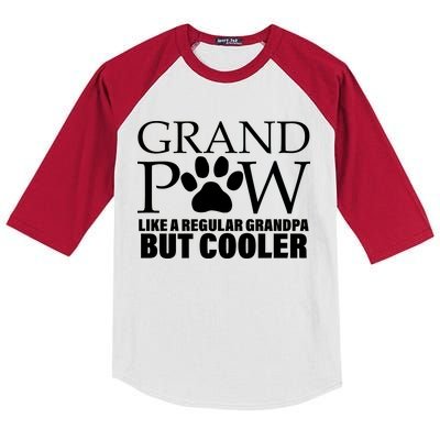 Grand Paw Like A Regular Grandpa But Cooler Kids Colorblock Raglan Jersey