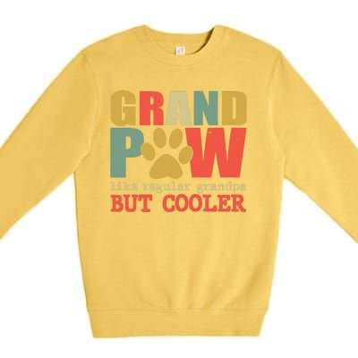 Grand Paw Like A Regular Grandpa But Cooler Vintage Premium Crewneck Sweatshirt