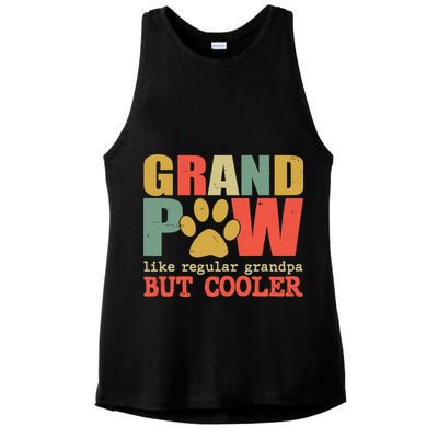 Grand Paw Like A Regular Grandpa But Cooler Vintage Ladies PosiCharge Tri-Blend Wicking Tank