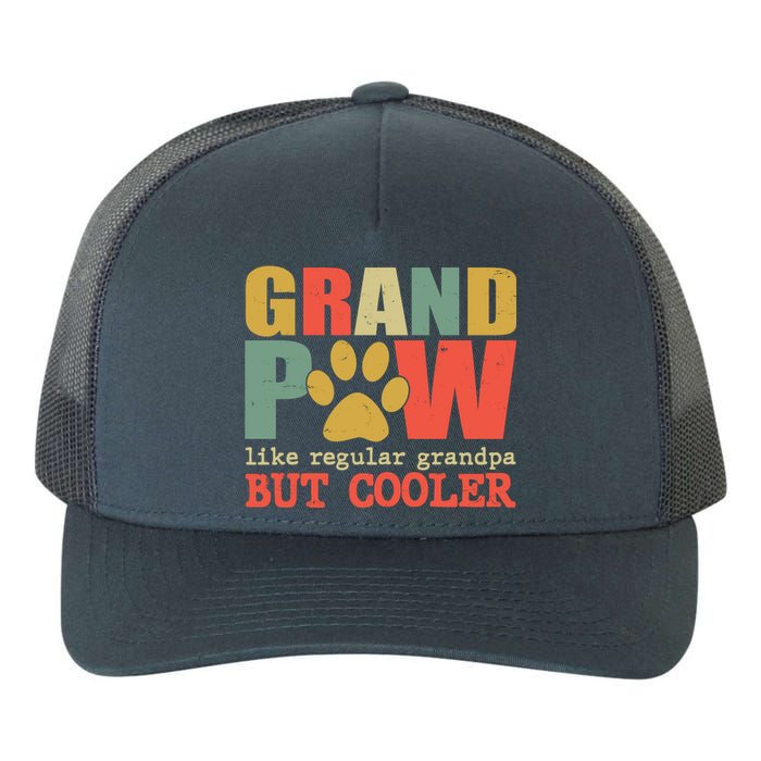 Grand Paw Like A Regular Grandpa But Cooler Vintage Yupoong Adult 5-Panel Trucker Hat