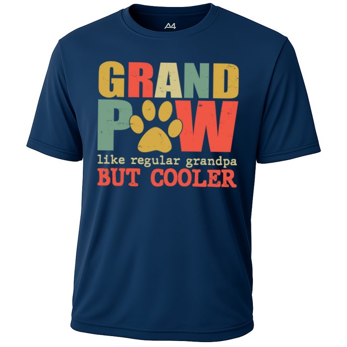 Grand Paw Like A Regular Grandpa But Cooler Vintage Performance Shirt