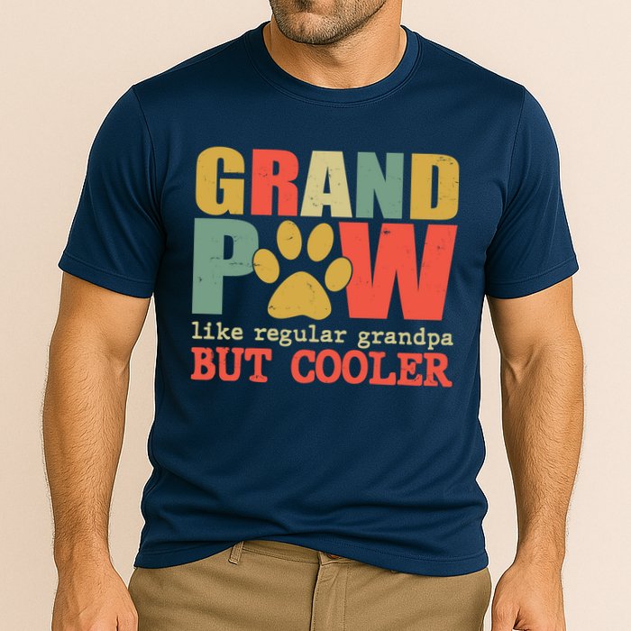 Grand Paw Like A Regular Grandpa But Cooler Vintage Performance Shirt